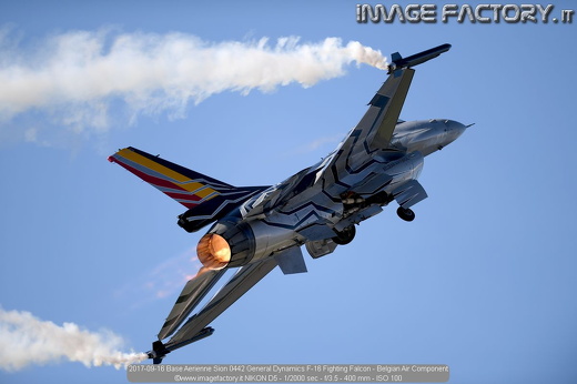 2017-09-16 Base Aerienne Sion 0442 General Dynamics F-16 Fighting Falcon - Belgian Air Component